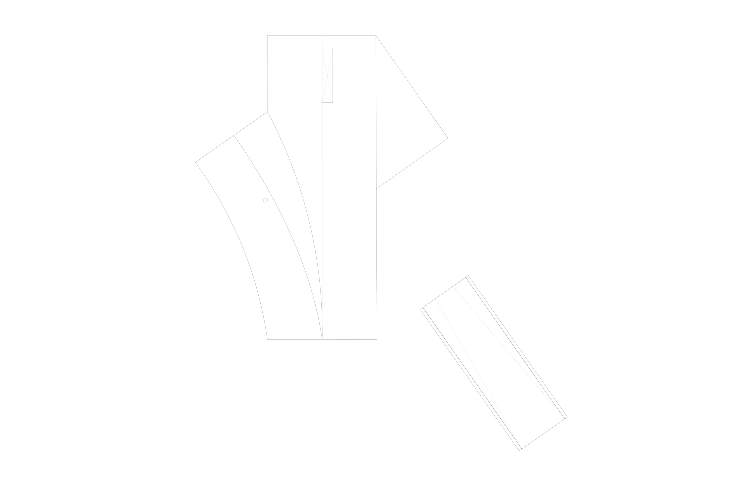 Spline House - Cabine spline plan toiture Dot.architecture