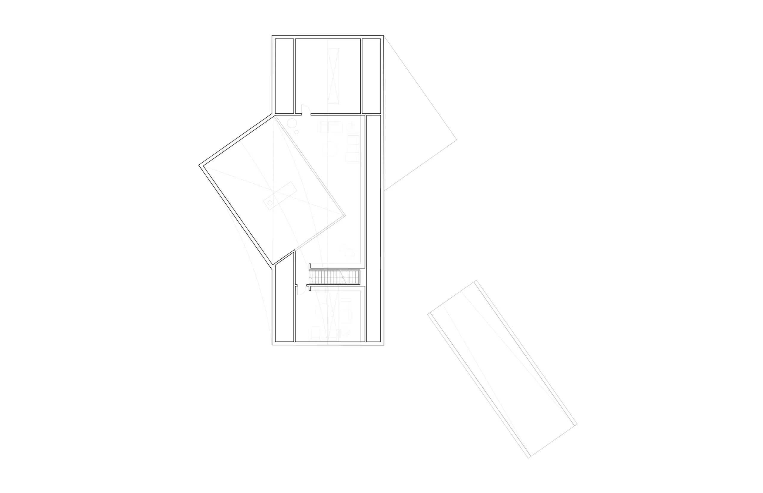 Spline House - Spline cabin roof plan Dot.architecture